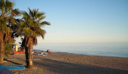 Strand i Spanien
